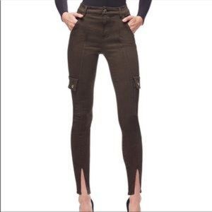Good American Good Legs Dark Olive Green Pant